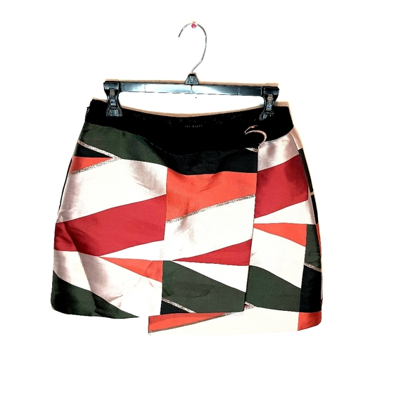 New Ted Baker Safari Mini Wrap Skirt Small - Picture 2 of 6